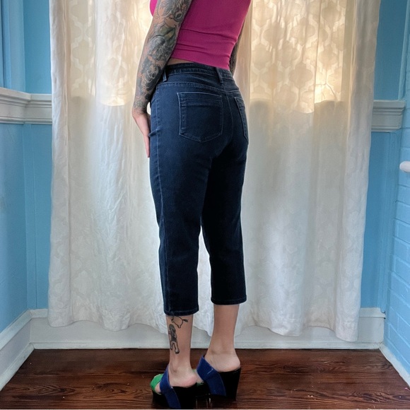 gloria vanderbilt dark wash sadie capri pants size 8 - Picture 3 of 7